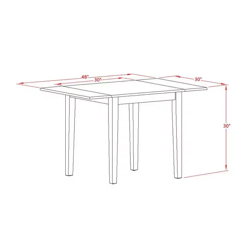 Set da pranzo rettangolare da 5 pezzi in similpelle color caffè, 4 posti