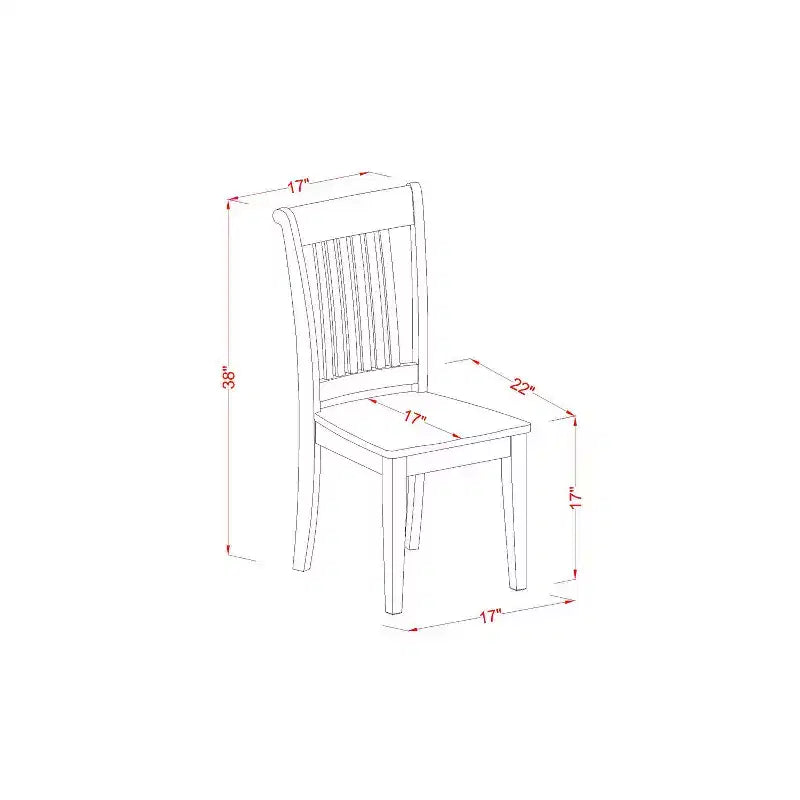 Set da pranzo rettangolare in legno marrone da 7 pezzi, 6 posti a sedere