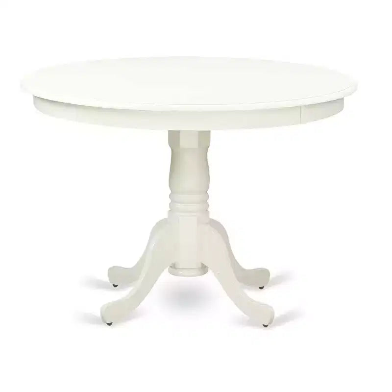 Set da pranzo rettangolare 5 pezzi lino bianco, 4 posti a sedere