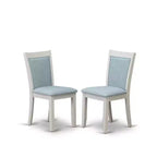 Set da pranzo allungabile 7 pezzi (6 posti) in Lino Bianco — Struttura in legno, sedute in similpelle