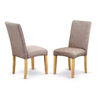 Set da pranzo quadrato alto 5 pezzi marrone scuro - 6 posti a sedere