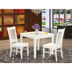 Set da pranzo rettangolare 5 pezzi lino bianco - 4 posti a sedere