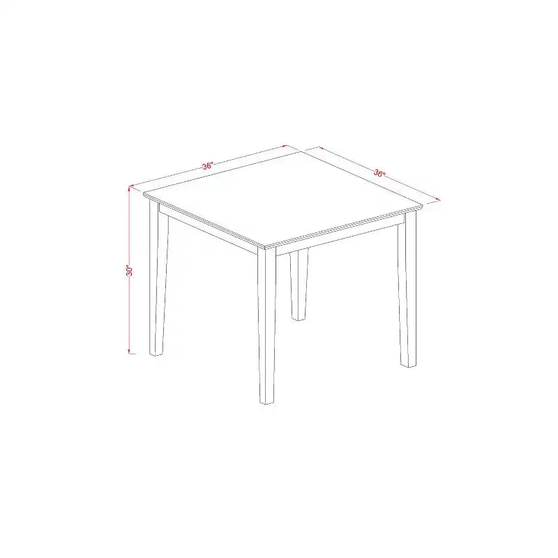 Set da pranzo rettangolare 5 pezzi lino bianco - 4 posti a sedere