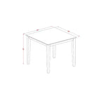 Set da pranzo rettangolare 5 pezzi lino bianco - 4 posti a sedere