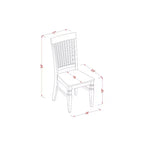 Set da pranzo rettangolare 5 pezzi lino bianco - 4 posti a sedere