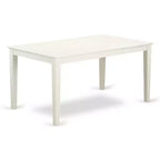 Set da pranzo rettangolare a 5 pezzi in legno marrone, 4 posti