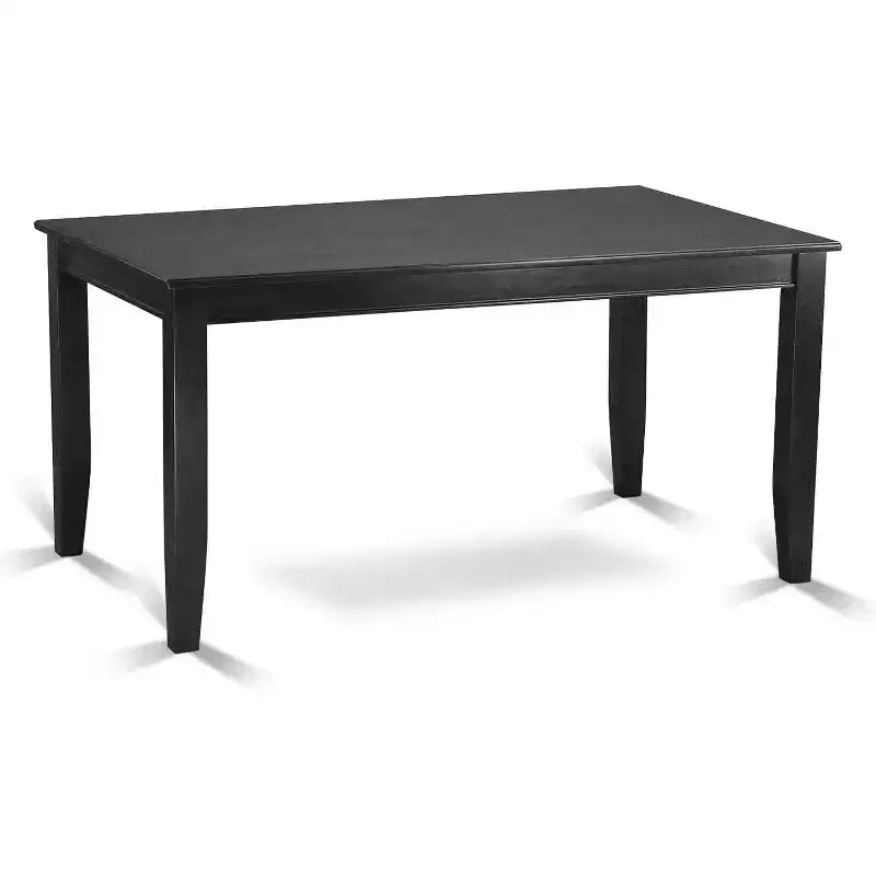 Set da pranzo allungabile rettangolare nero di 7 pezzi, 6 posti