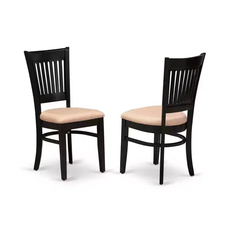 Set da pranzo allungabile rettangolare nero di 7 pezzi, 6 posti