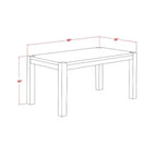 Set da pranzo rettangolare marrone a 5 pezzi con sedie a braccioli – 4 posti a sedere
