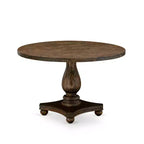 Set da pranzo rotondo allungabile da 5 pezzi marrone scuro, 4 posti