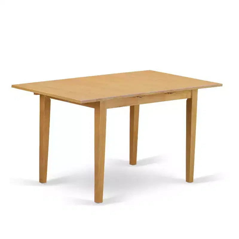 Set da pranzo da 5 pezzi in rovere naturale, sedie in similpelle, 4 posti a sedere