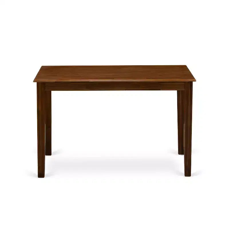 Set da pranzo allungabile rettangolare a 5 pezzi, marrone scuro, per 4 persone