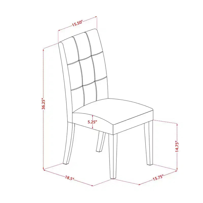 Set da pranzo allungabile rettangolare a 5 pezzi, marrone scuro, per 4 persone