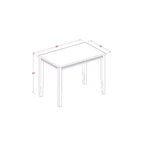 Set da pranzo allungabile rettangolare a 5 pezzi, marrone scuro, per 4 persone