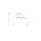 Set da pranzo rotondo da 7 pezzi marrone per 6, struttura in legno e sedie in ecopelle
