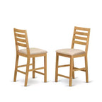 Set da pranzo rotondo a 3 pezzi Retro Brown ad altezza bancone per 2