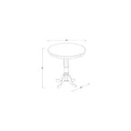 Set da pranzo rotondo a 3 pezzi Retro Brown ad altezza bancone per 2