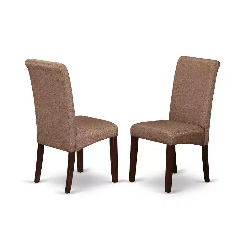Set da pranzo rettangolare a 6 pezzi in legno di mogano – 1 tavolo, 1 panca, 4 sedie, 5 posti a sedere