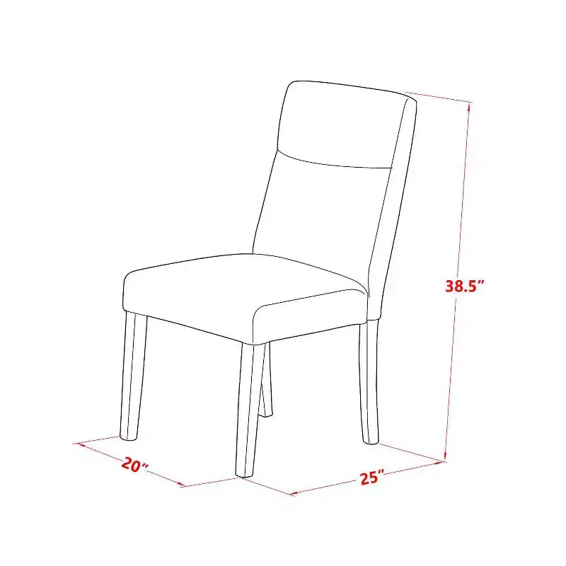 Set da pranzo rettangolare allungabile in similpelle marrone scuro, 5 pezzi, 4 posti a sedere