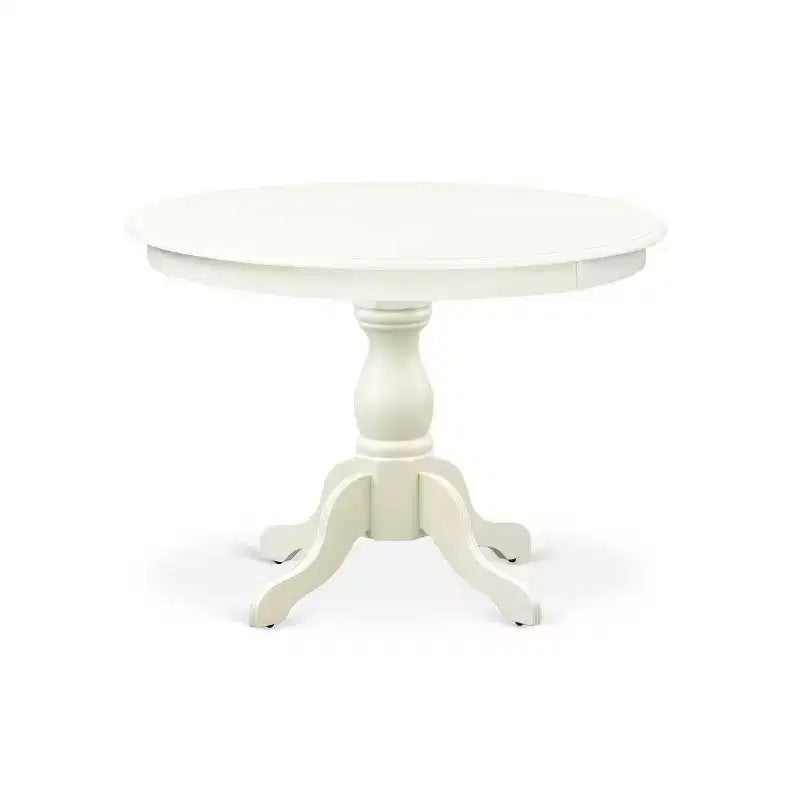 Set da pranzo rotondo da 5 pezzi in noce scuro per 4 persone