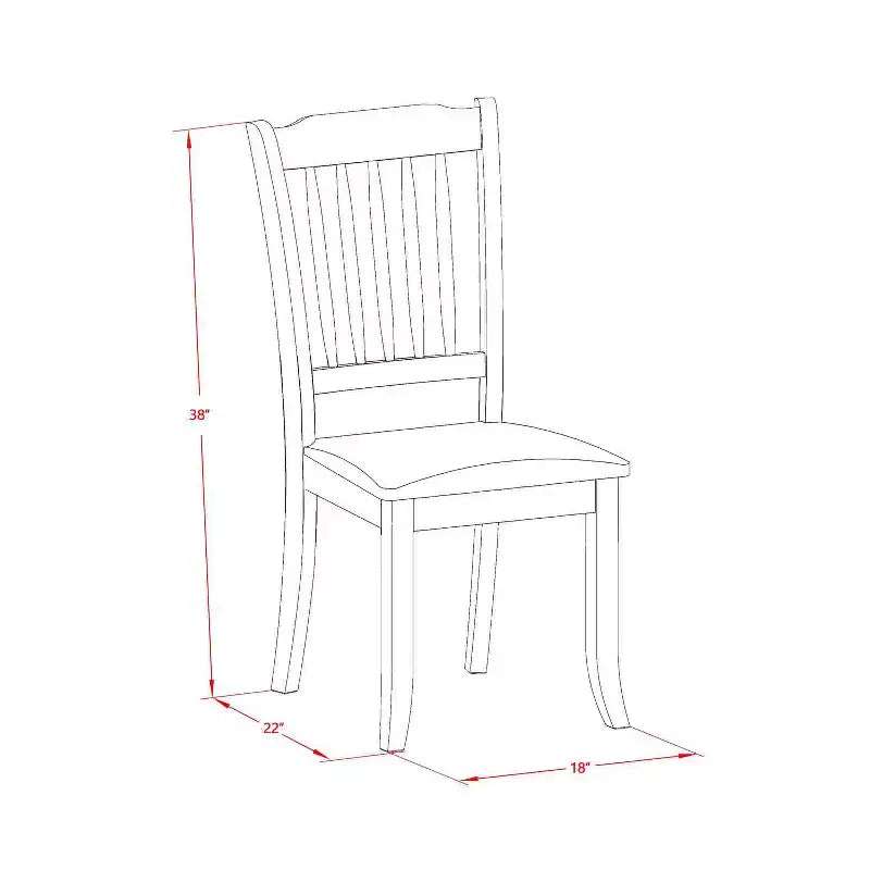 Set da pranzo rotondo da 5 pezzi in noce scuro per 4 persone