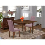 Set da pranzo in legno a 3 pezzi per 2 persone, colore espresso