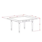Set da pranzo in legno a 3 pezzi per 2 persone, colore espresso