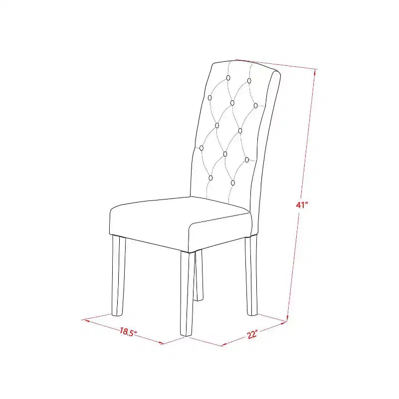 Set da pranzo in legno a 3 pezzi per 2 persone, colore espresso