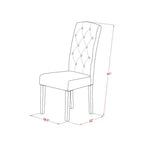 Set da pranzo in legno a 3 pezzi per 2 persone, colore espresso