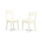Set da pranzo rettangolare 5 pezzi in legno lino bianco, 4 posti a sedere