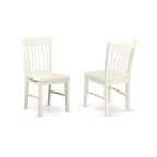 Set da pranzo rotondo in 3 pezzi Linen White per 2 persone, struttura in legno con sedili in similpelle