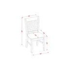 Set da pranzo rotondo in 3 pezzi Linen White per 2 persone, struttura in legno con sedili in similpelle