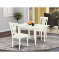 Set da pranzo Retro grigio 3 pezzi per 2 persone con sedie imbottite in similpelle
