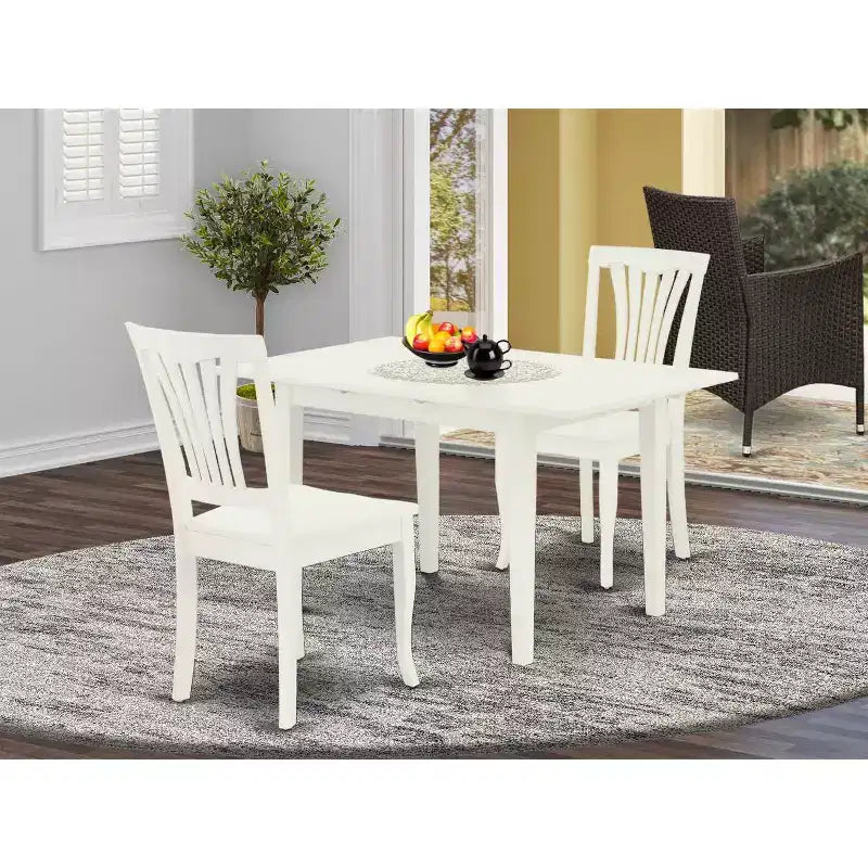 Set da pranzo Retro grigio 3 pezzi per 2 persone con sedie imbottite in similpelle