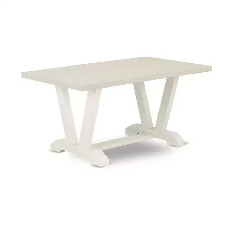 Set da pranzo rettangolare a 6 pezzi in rovere naturale, sedie in similpelle, 5 posti