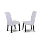 Set da pranzo rettangolare a 6 pezzi in rovere naturale, sedie in similpelle, 5 posti