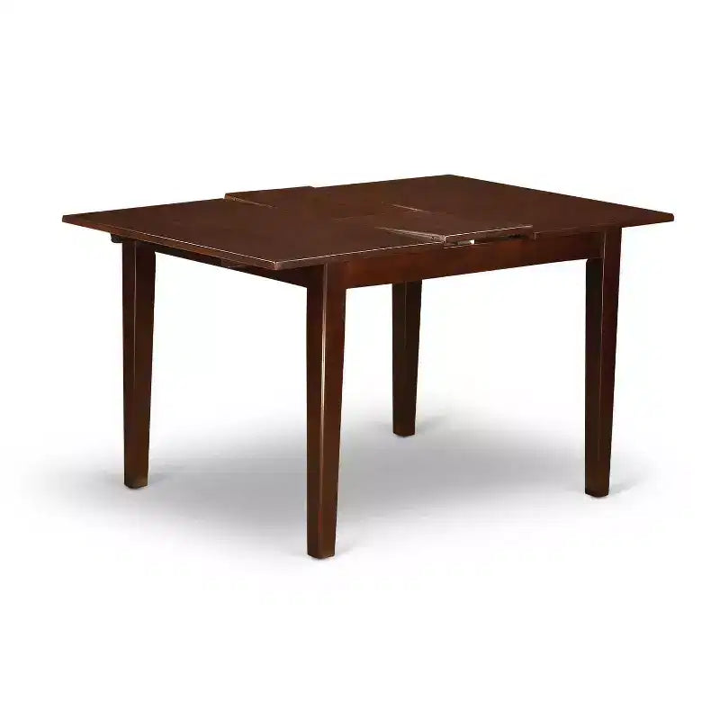 Set da pranzo rettangolare allungabile in mogano da 2 pezzi