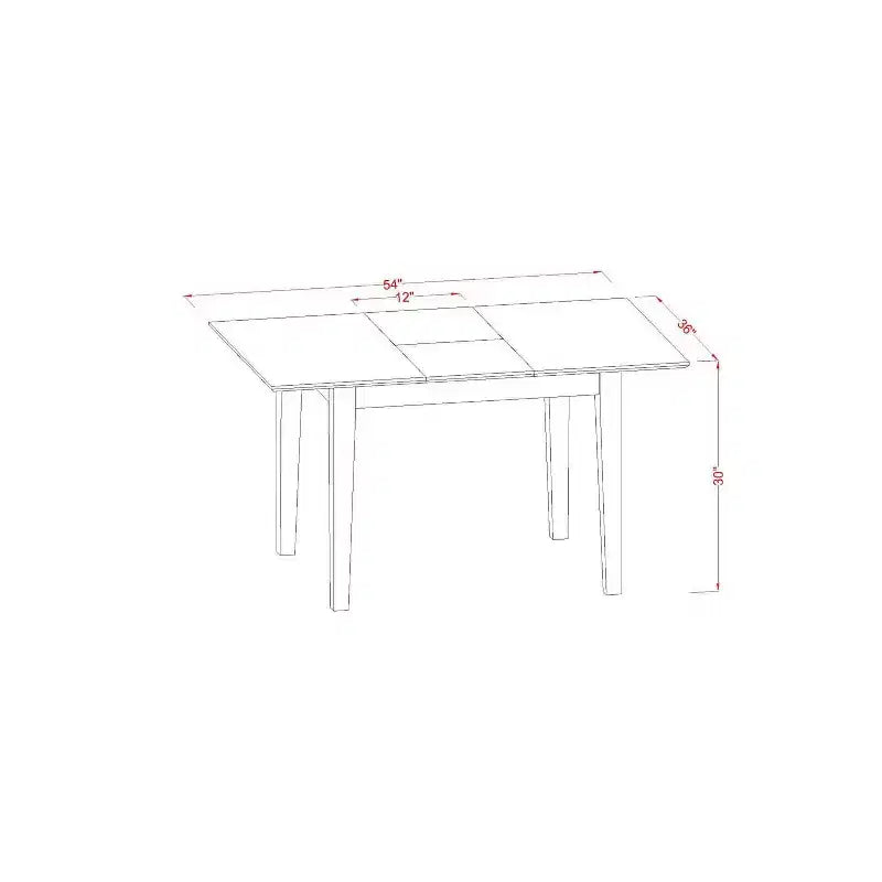 Set da pranzo rettangolare allungabile in mogano da 2 pezzi