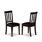 Set da Pranzo Rotondo da 7 Pezzi in Legno con Poltrone in Similpelle, 6 Posti a Sedere