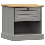 Comodino rettangolare in legno marrone con cassetto - Monouso
