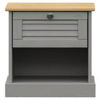 Comodino rettangolare in legno marrone con cassetto - Monouso