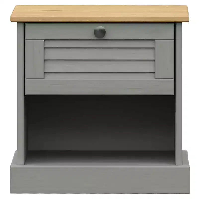Comodino rettangolare in legno marrone con cassetto - Monouso