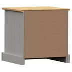Comodino rettangolare in legno marrone con cassetto - Monouso
