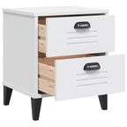 Comodino singolo industriale bianco a 2 cassetti