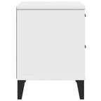 Comodino singolo industriale bianco a 2 cassetti