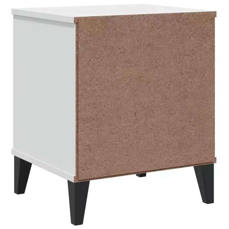 Comodino singolo industriale bianco a 2 cassetti