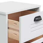 Comodino singolo industriale bianco a 2 cassetti