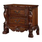 Comodino a 2 cassetti in legno marrone, stile tradizionale