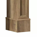 Consolle in Legno Marrone con Specchio e Design Intagliato Decorativo