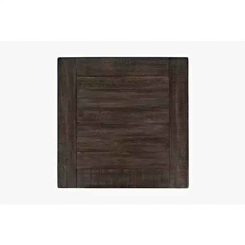 Tavolino quadrato in stile rustico, colore Marrone Barnwood/Bianco Vintage